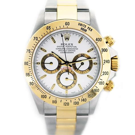 rolex daytona two tone white dial review